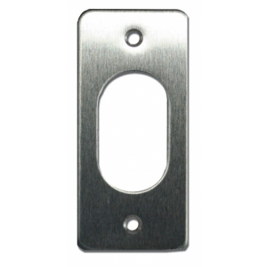 Oval Escutcheon Small Screw On OR Self Adhesive Satin Chrome